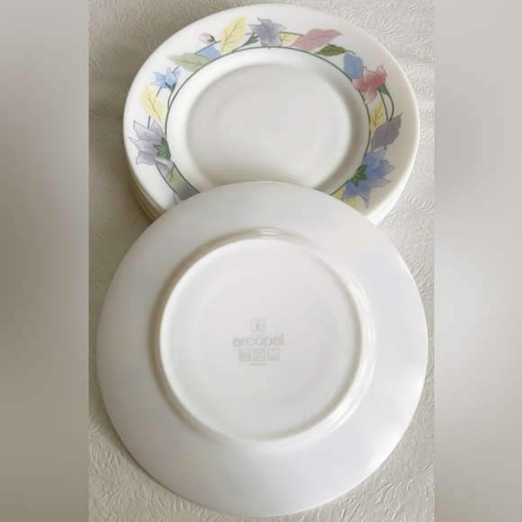 Floral Dinner Plate Set - White and Multicolor - Picture 1 of 3